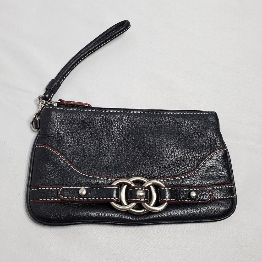 WILSON LEATHER interlocking rings wristlet bag